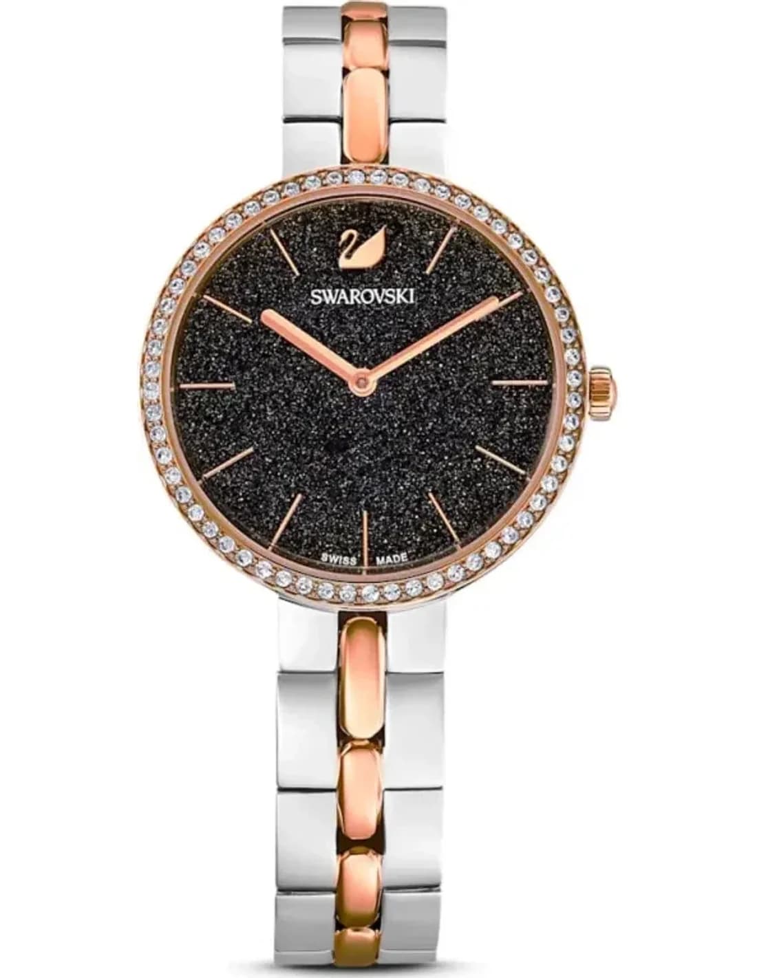 Swarovski 111444 vue de côté, bracelet acier