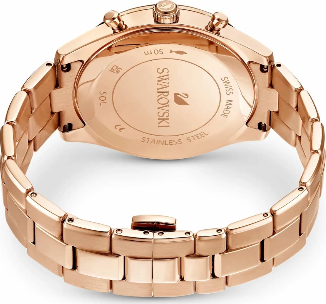 Montre Swarovski Octea Lux Sport 5610478 chronomètre bracelet métal or rose vue 6