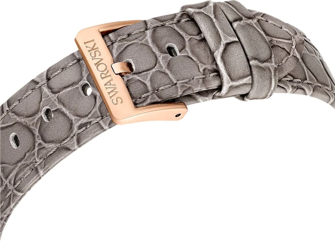 Swarovski Octea Lux Chrono 5671153 Grey Leather Strap Rose Gold Finish Watch vue 8