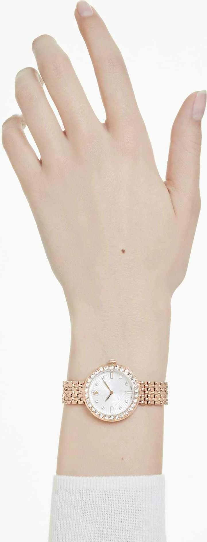 Swarovski Certa 5672981 Stainless Steel Rose Gold Crystal-Set Case Women's Watch vue 6