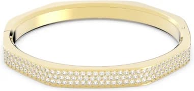 Bracelet Jonc Swarovski Dextera Octogone Pavé Blanc Doré