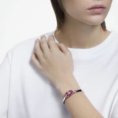 Lucent bangle Magnetic Pink Stainless steel vue 3