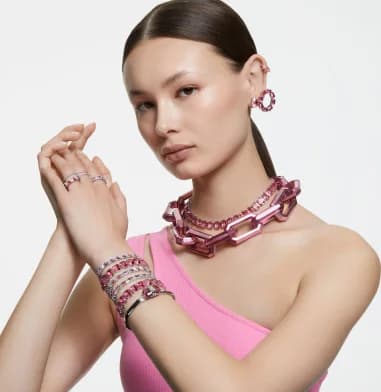 Lucent bangle Magnetic Pink Stainless steel vue 4