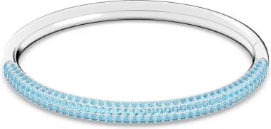 Bracelet Jonc Swarovski Pierre Acier Inoxydable Bleu