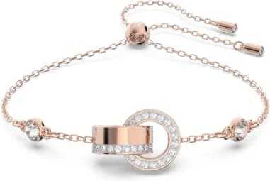 Bracelet Swarovski creux Plaqué or rose