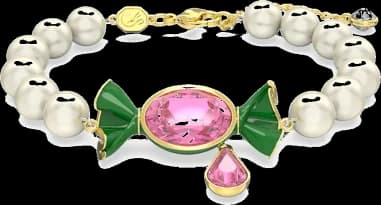 Bracelet Swarovski Dulcis Candy and drop Multicolore Plaqué or