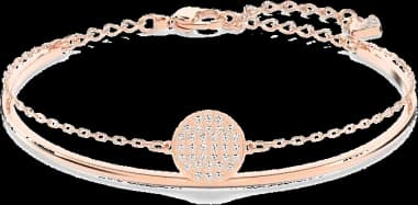 Bracelet Swarovski Ginger Plaqué Or Rose vue 4