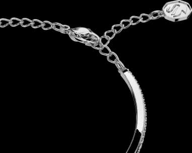 Swarovski Millenia bangle bracelet in rhodium-plated metal vue 2