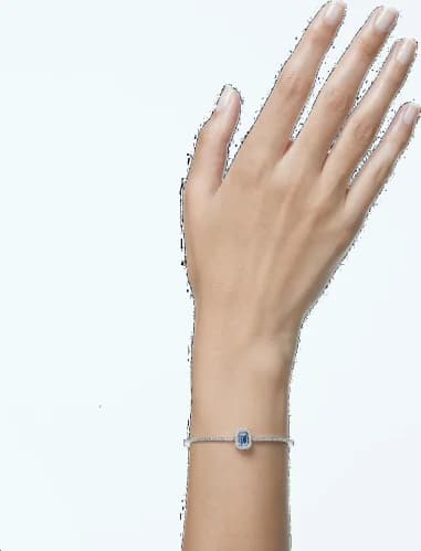 Swarovski Millenia bangle bracelet in rhodium-plated metal vue 4