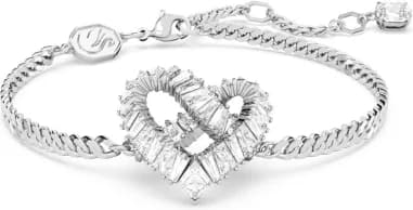 Bracelet Swarovski Matrix Cœur Plaqué Rhodium Blanc