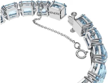 Swarovski Millenia 5614924 Square-Cut Blue Crystal Rhodium-Plated Bracelet vue 3