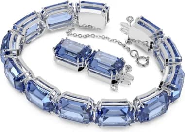 Bracelet Swarovski Millenia 5614927 cristaux taille octogone plaqué rhodium bleu vue 2