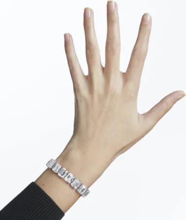 Swarovski Millenia 5618699 Octagon-Cut Crystal White Rhodium-Plated Bracelet vue 2