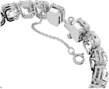 Swarovski Millenia 5618699 Octagon-Cut Crystal White Rhodium-Plated Bracelet vue 4