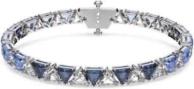 Bracelet Swarovski Millenia Triangle Zircon Swarovski Bleu Rhodié