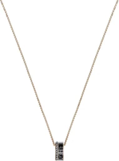 Collier Swarovski Alto 5427127 plaqué or rose pendentif effet fibre de carbone et orné de cristaux