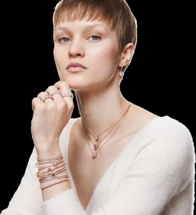 Collier Swarovski Attract solitaire carré en métal rhodié vue 3