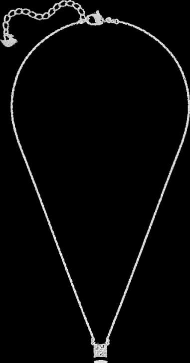 Collier Swarovski Attract solitaire carré en métal rhodié vue 5