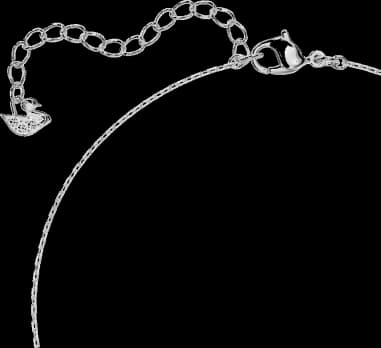 Collier Swarovski Attract solitaire carré en métal rhodié vue 2