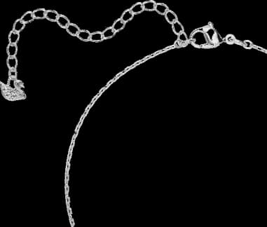 Swarovski Dancing Swan necklace swan pendant in rhodium-plated metal vue 2