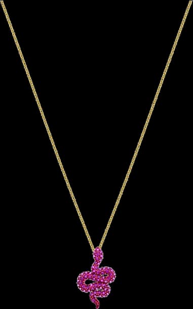 Collier Swarovski Leslie 5438407 plaqué or rose serpent incrusté de cristaux rouges