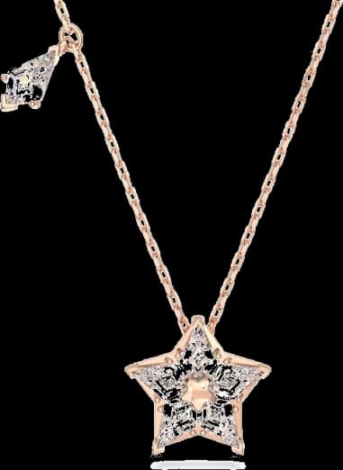 Collier Swarovski Stella en acier or rose étoile en cristal