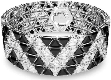 Manchette Ortyx Coupe triangle Noir Rhodié