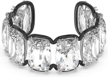 Manchette Swarovski Harmonia Cristaux flottants surdimensionnés Blanc Finition métal mélangé