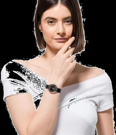 Montre Swarovski 5558634 femme détail cadran noir