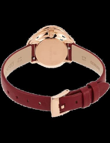Montre Swarovski 5552780 femme détail cadran bordeaux