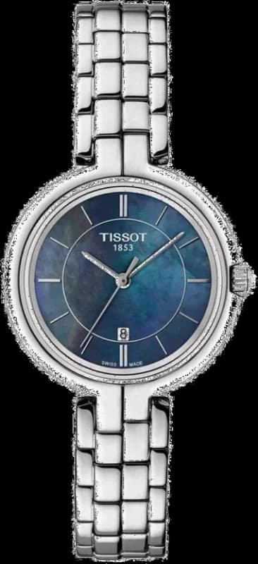 Montre Femme Tissot Flamingo T0942101112100 Cadran nacré nuances bleues