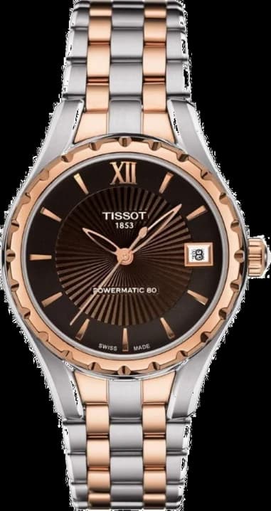 Montre Femme Tissot LADY T072 T0722072229800 - bracelet acier doré rose et argenté