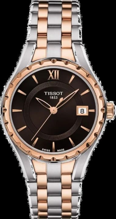 Montre Femme Tissot LADY T072 T0722102229800 - Bracelet en acier or rose et argenté
