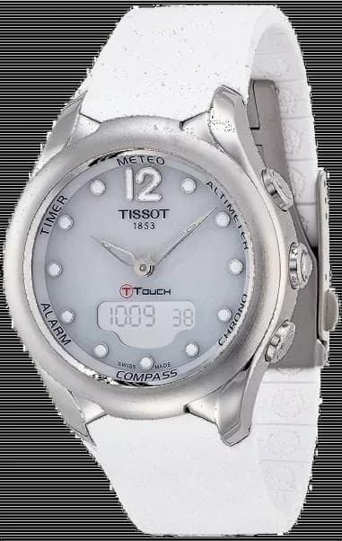 Montre Femme Tissot T-Touch Solar T0752201701700 Bracelet en silicone blanc
