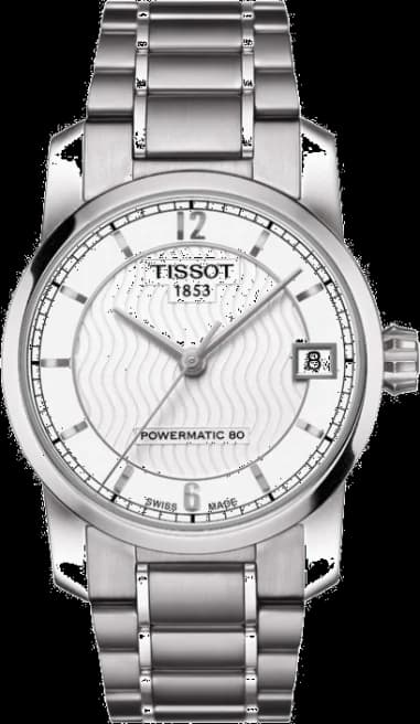 Montre Femme Tissot Titanium Automatic Lady T0872074403700 cadran blanc