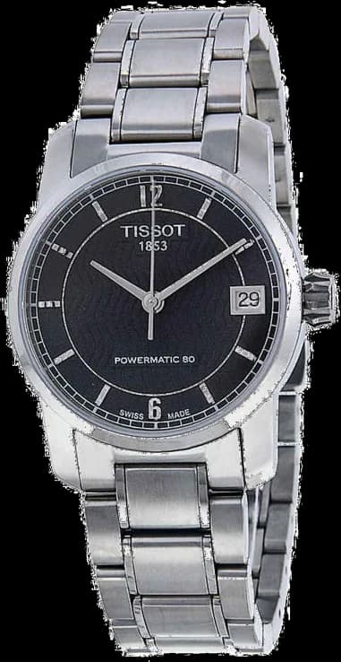 Montre Femme Tissot Titanium Automatic Lady T0872074405700 cadran noir