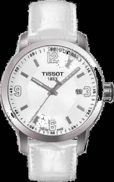 Montre Homme Tissot PRC 200 T0554101601700 - Bracelet Cuir Blanc