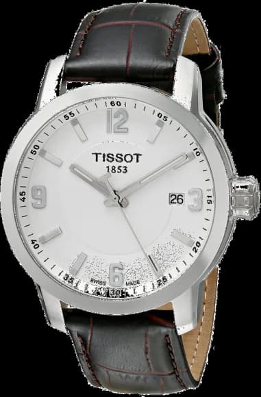 Montre Homme Tissot PRC 200 T0554101601701 à Cadran blanc et Bracelet marron