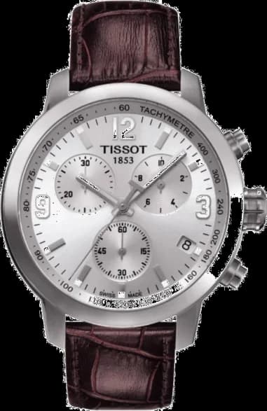 Montre Homme Tissot PRC 200 T0554171603700 Chonomètre Quartz Bracelet Cuir Marron