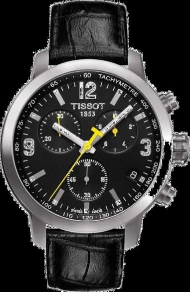 Montre Homme Tissot PRC 200 T0554171605700 Chronomètre Quartz Bracelet Cuir Noir
