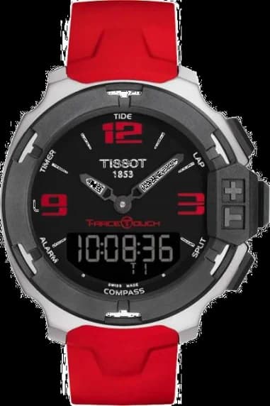 Montre Homme Tissot T-Race Touch Asian Games 2014 T0814201705703 Bracelet en caoutchouc rouge