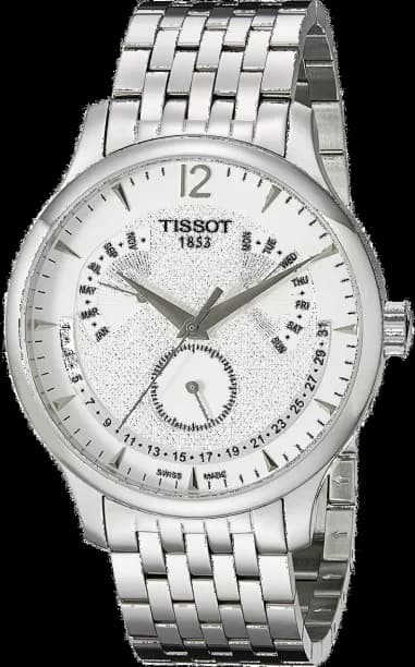 Montre Homme Tissot Tradition Perpetual Calendar T0636371103700 Bracelet en acier inoxydable