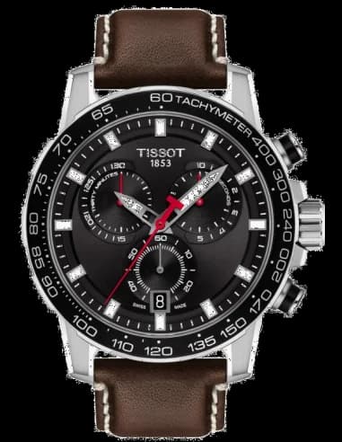 Tissot Supersport Chrono T1256171605101 leather strap watch