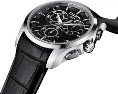 Montre Tissot T035.617.16.051.00 homme détail cadran noir