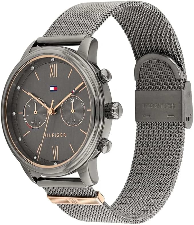 Montre Tommy Hilfiger 1782304 femme détail cadran gris