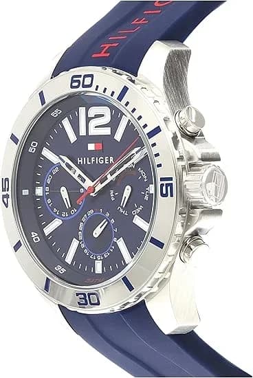 Tommy Hilfiger 1791142 Blue Silicone Strap Men's Watch vue 2