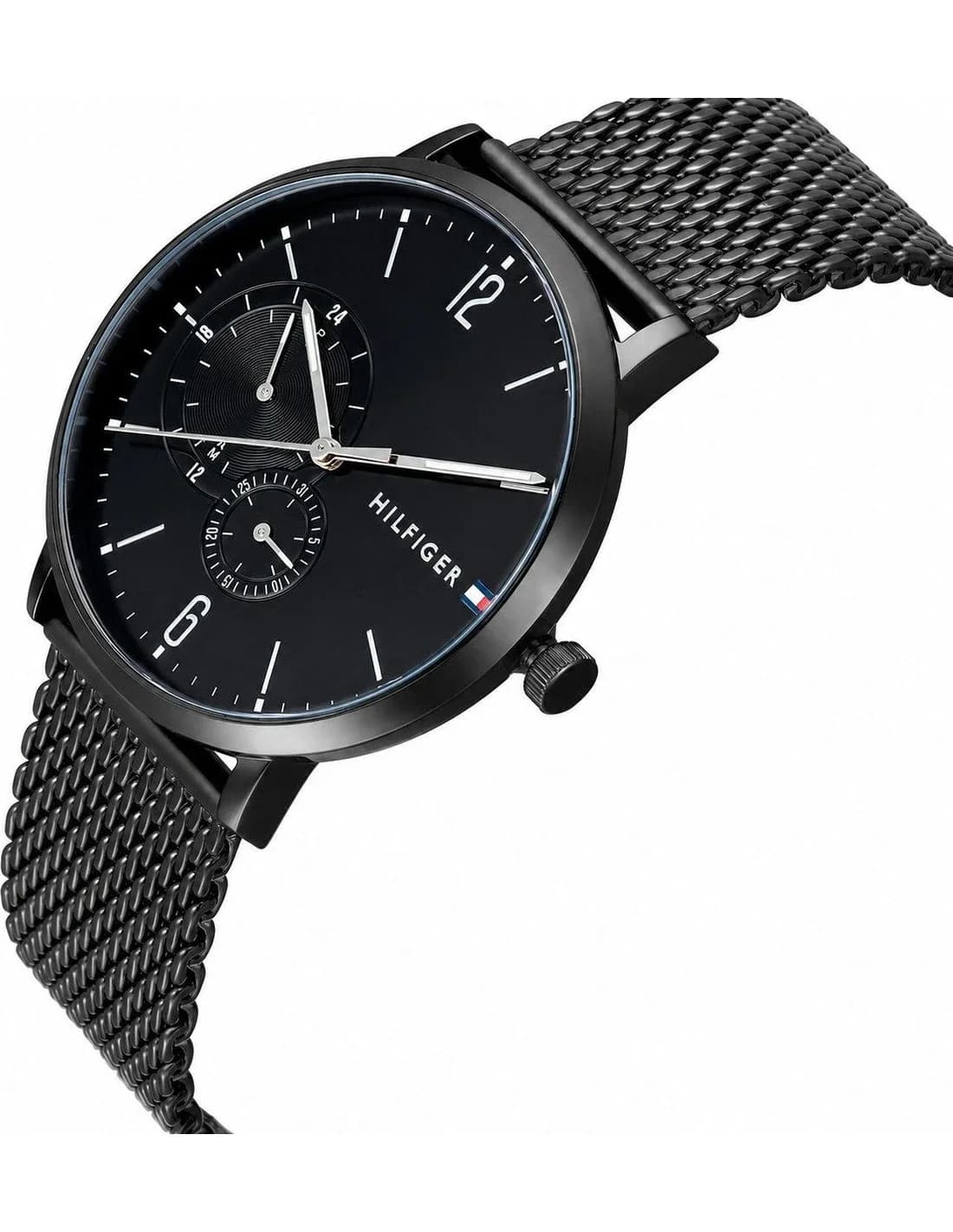 Tommy Hilfiger 1791507 Brooklyn Black Milanese Mesh Watch vue 2