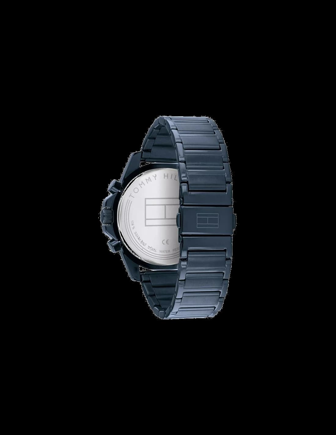 Gros plan sur le cadran bleu de la Tommy Hilfiger 1791560