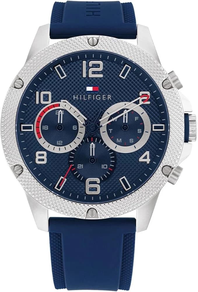 Montre Tommy Hilfiger 1792027 homme cadran bleu bracelet silicone