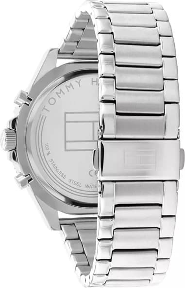 Montre Tommy Hilfiger Larson 1791917 chronomètre sport en acier cadran bleu vue 4